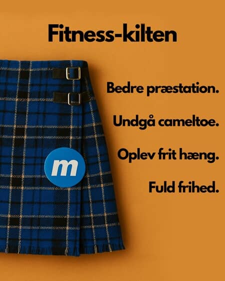 Med Fitness-Kilten får du bedre præstation, undgår cameltoe, oplever frit hæng og fuld frihed.